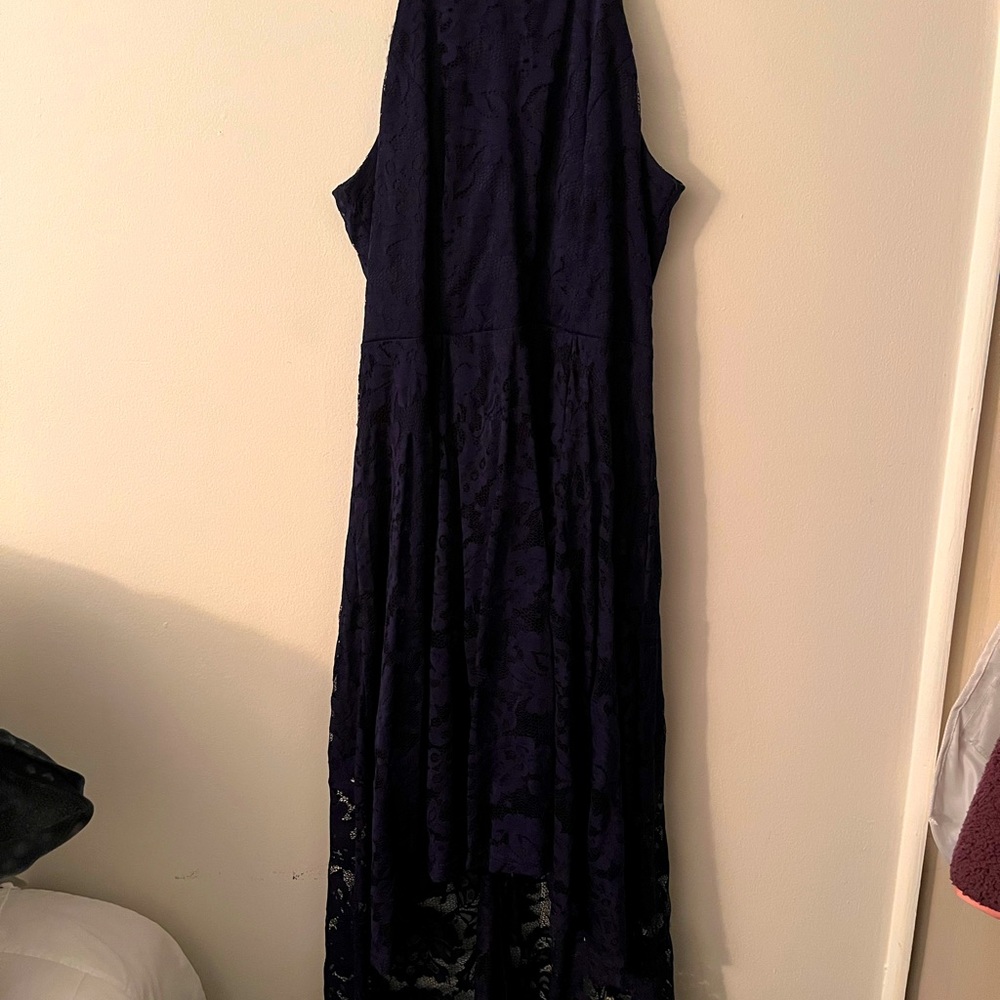 Navy Blue womens halter Dress